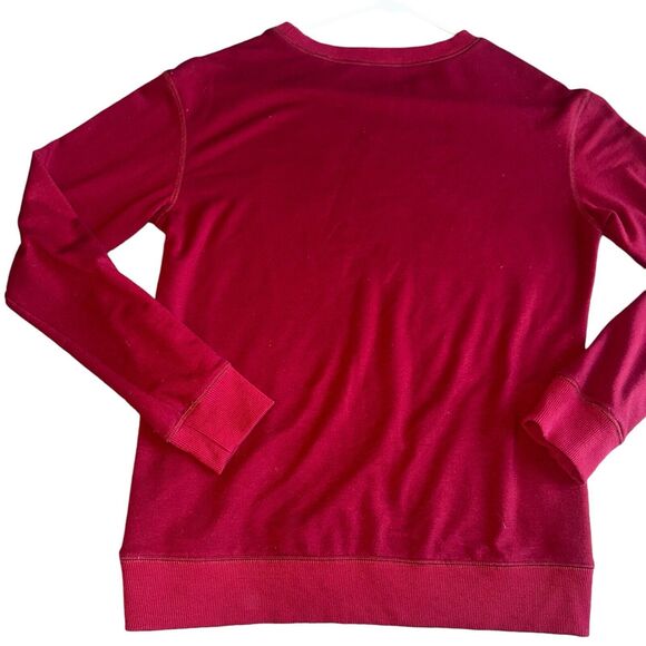 Womens Small Crewneck Sweater Burgundy Simple Minimalist Stockholm Style - Picture 5 of 10